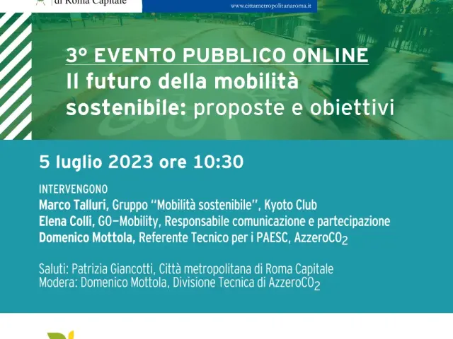 3° Evento Pubblico “Il futuro della mobilità sostenibile: proposte e obiettivi”